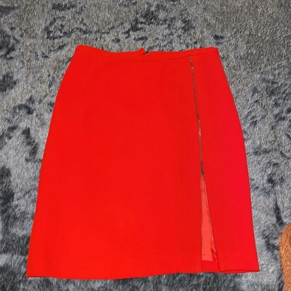 Ross Mayer vintage orange Wool lane midi  skirt 12 - Picture 7 of 16